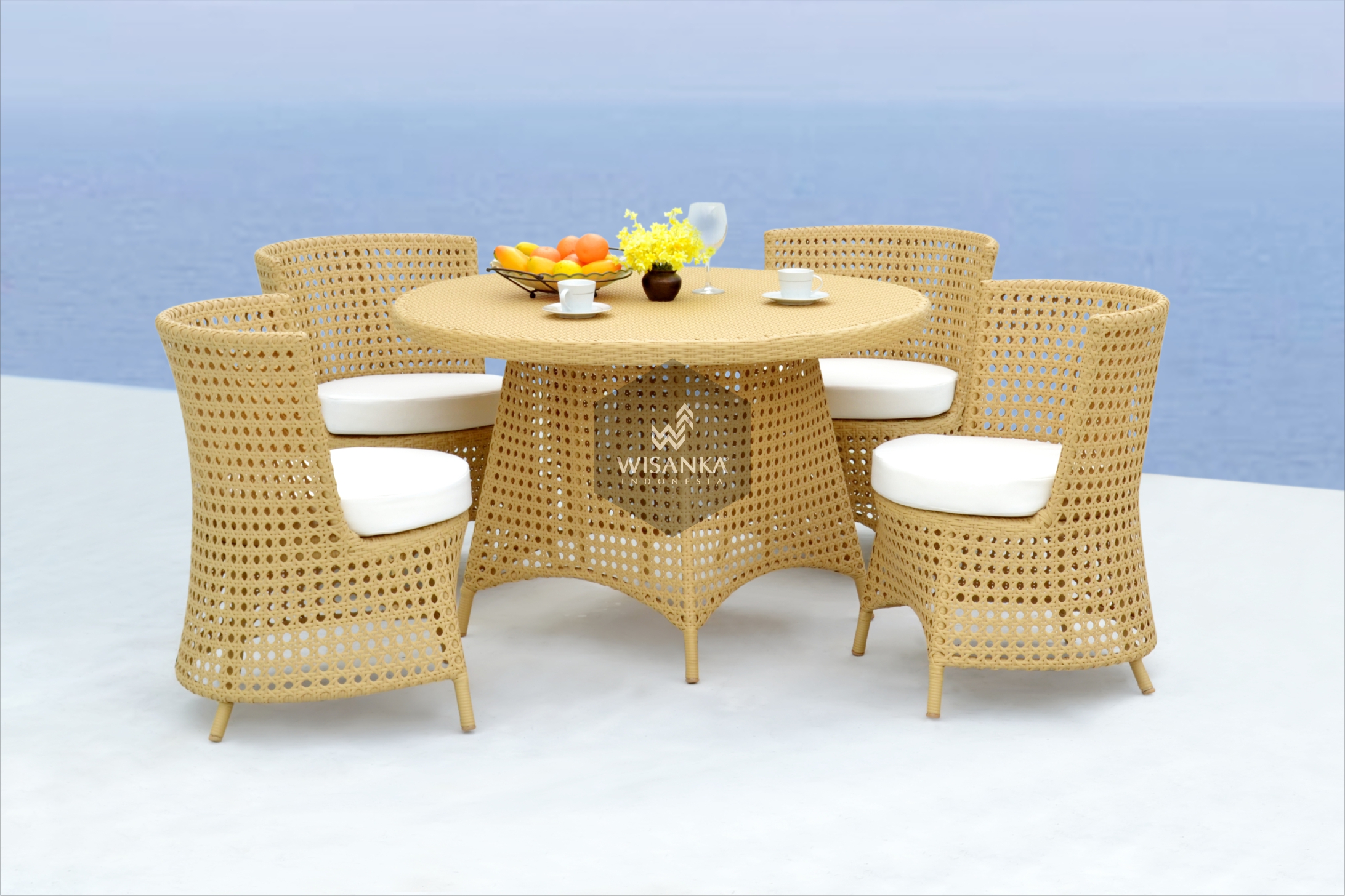 Synthetic Rattan Furniture Mijo Dining Set Indonesia Outdoor