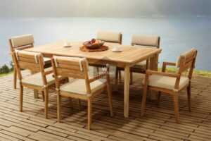 Beautiful Kansas Outdoor Teak Dining Set Furniture