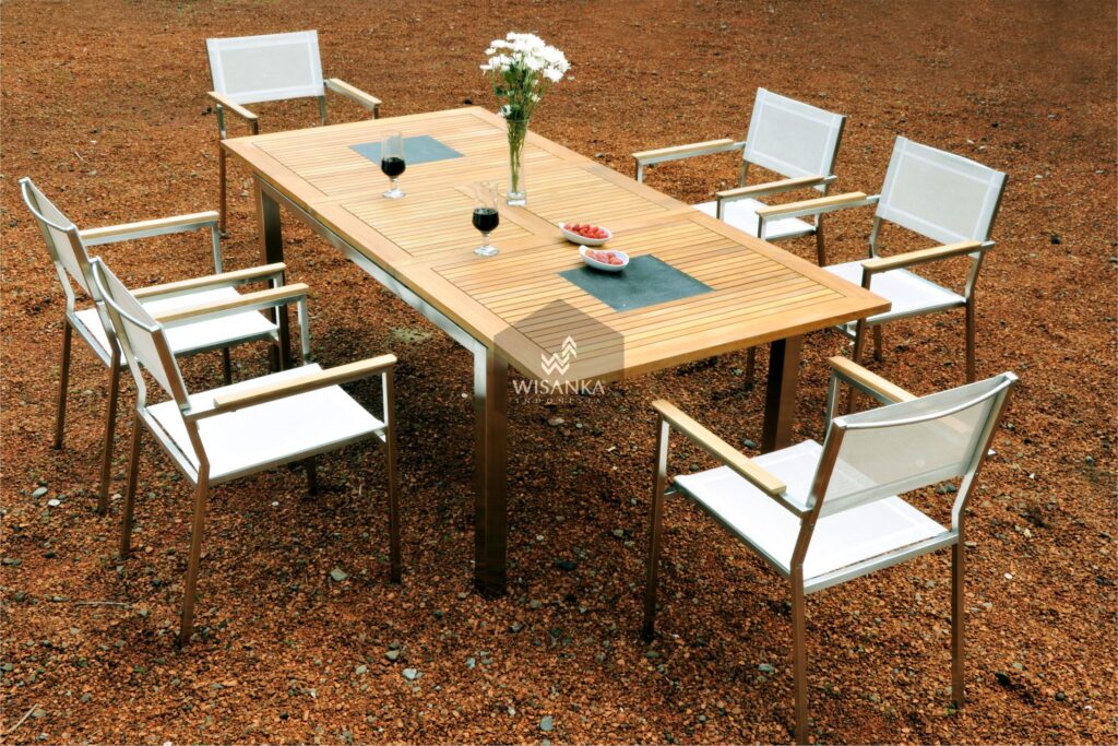 Collection Stainless Steel Amarilo Batyline Dining Set