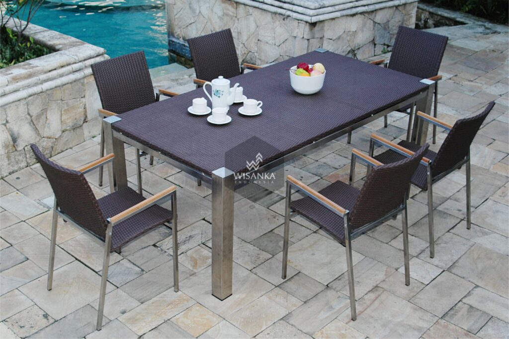 Collection Stainless Steel Maddison Dining Set