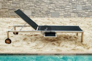 Collection Stainless Steel Milano Sunbed with Tray