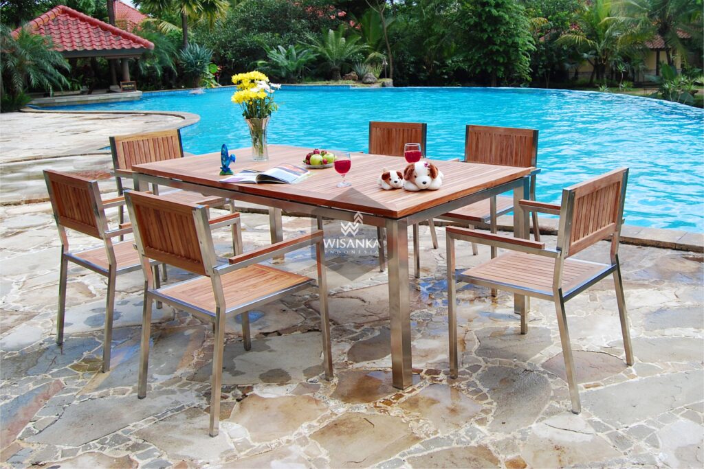 Collection Stainless Steel New Jersey Dining Set