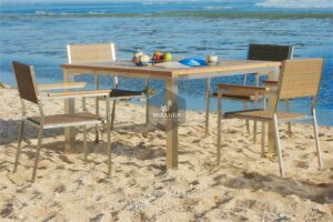 Collection Stainless Steel Sevilla Dining Set 1