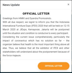Corona Virus Caused IFEX 2020 To Be Postponed