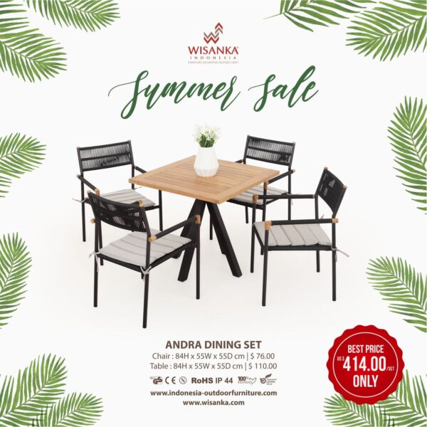 Andra Outdoor Dining Set Promo Indonesia Outdoor 2020