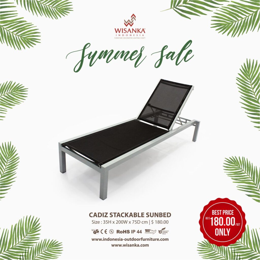 Cadiz Stackable Sunbed Promo Outdoor Furniture
