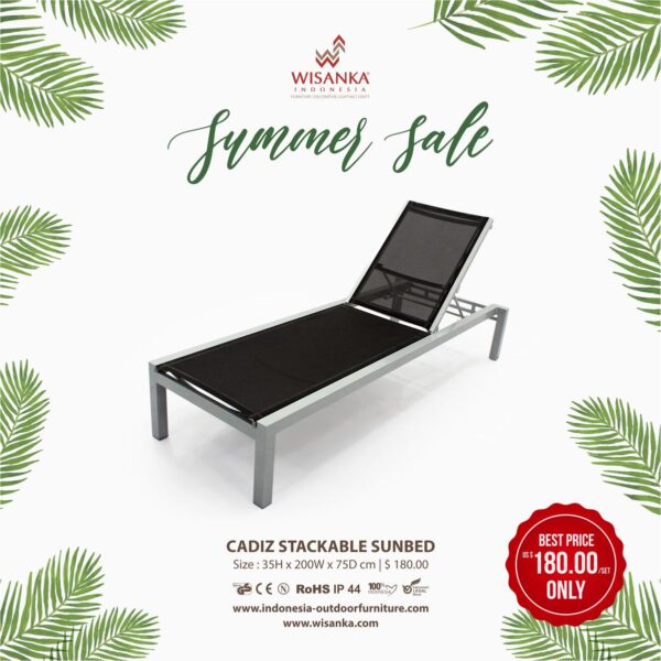 Cadiz Stackable Sunbed Promo Outdoor Furniture