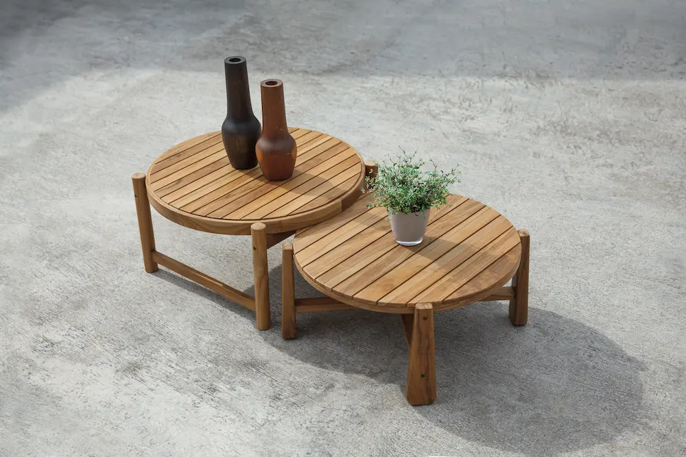 Asaka Wooden Coffee Table Set